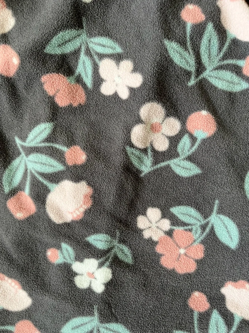 Carter's Floral Fleece Vest - Gray, Pink & Mint